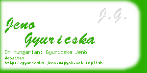 jeno gyuricska business card